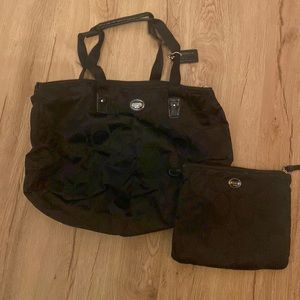 Coach foldable Tote/Duffel Bag and Accessory Pouch